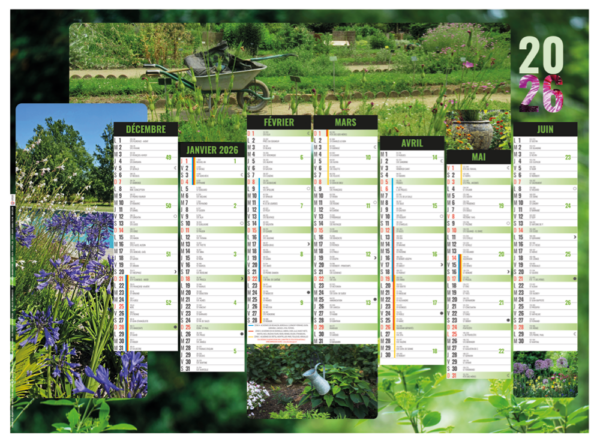 PLANCHE BANCAIRE "JARDINS" GD FORMAT