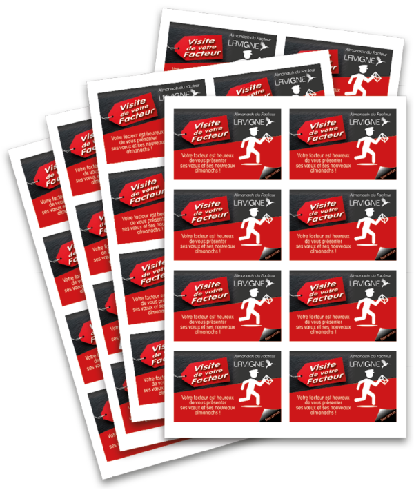 LOT DE 40 STICKERS AVIS DE PASSAGE
